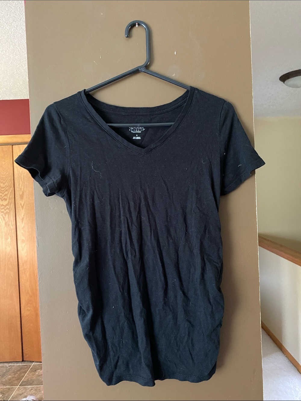Isabel Maternity by Ingrid & Isabel Black V-Neck Maternity Tee